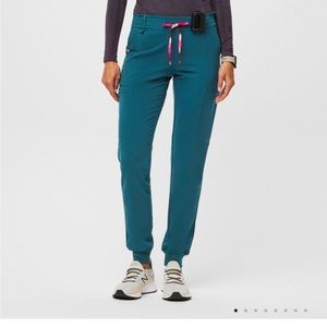 Figs Caribbean Blue Lesage jogger scrub pants Large